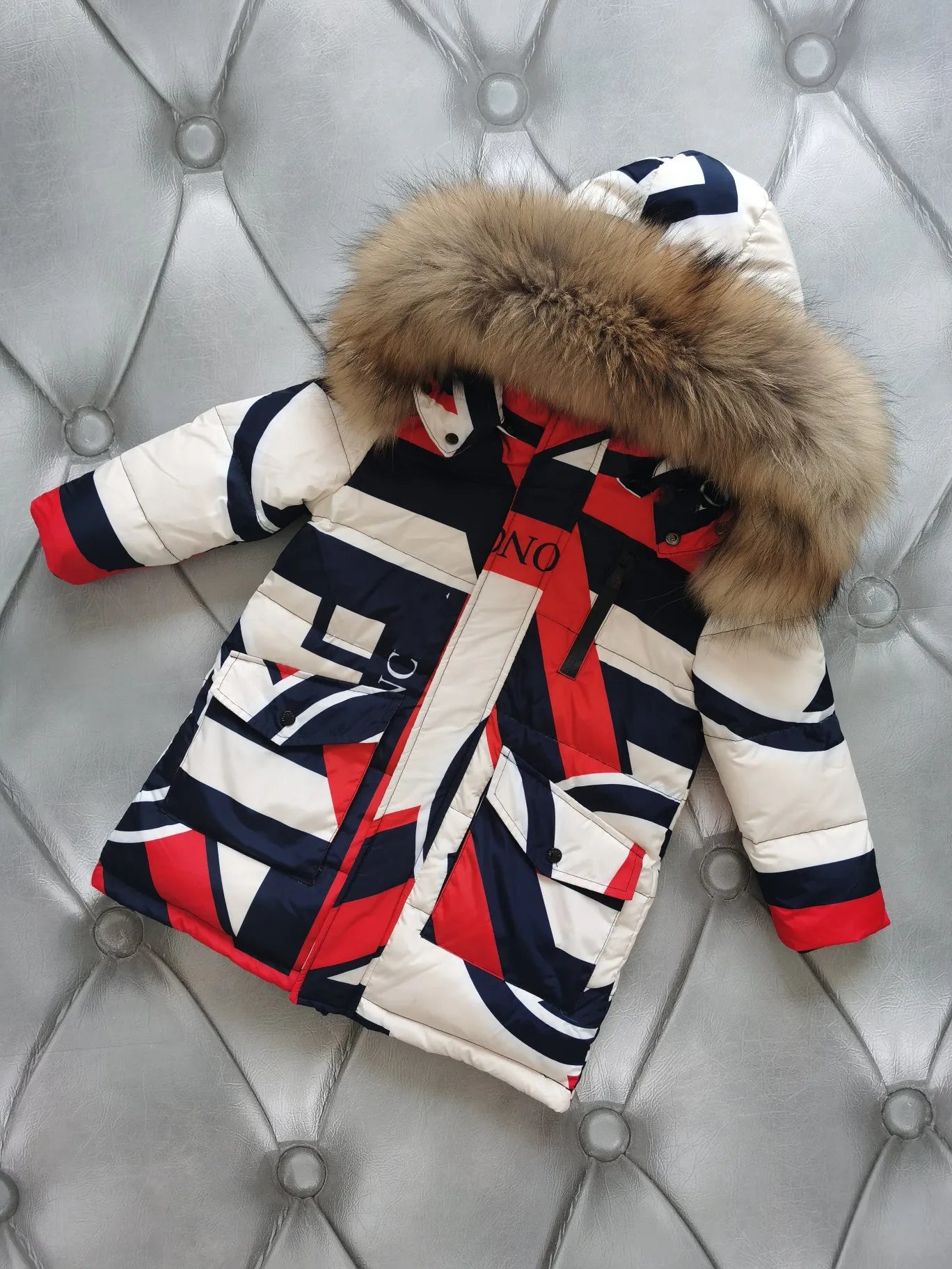 85cm-145cm 2024 winter down jacket children's parka girl down jackets child long thicken outerwear boy long duck down jackets